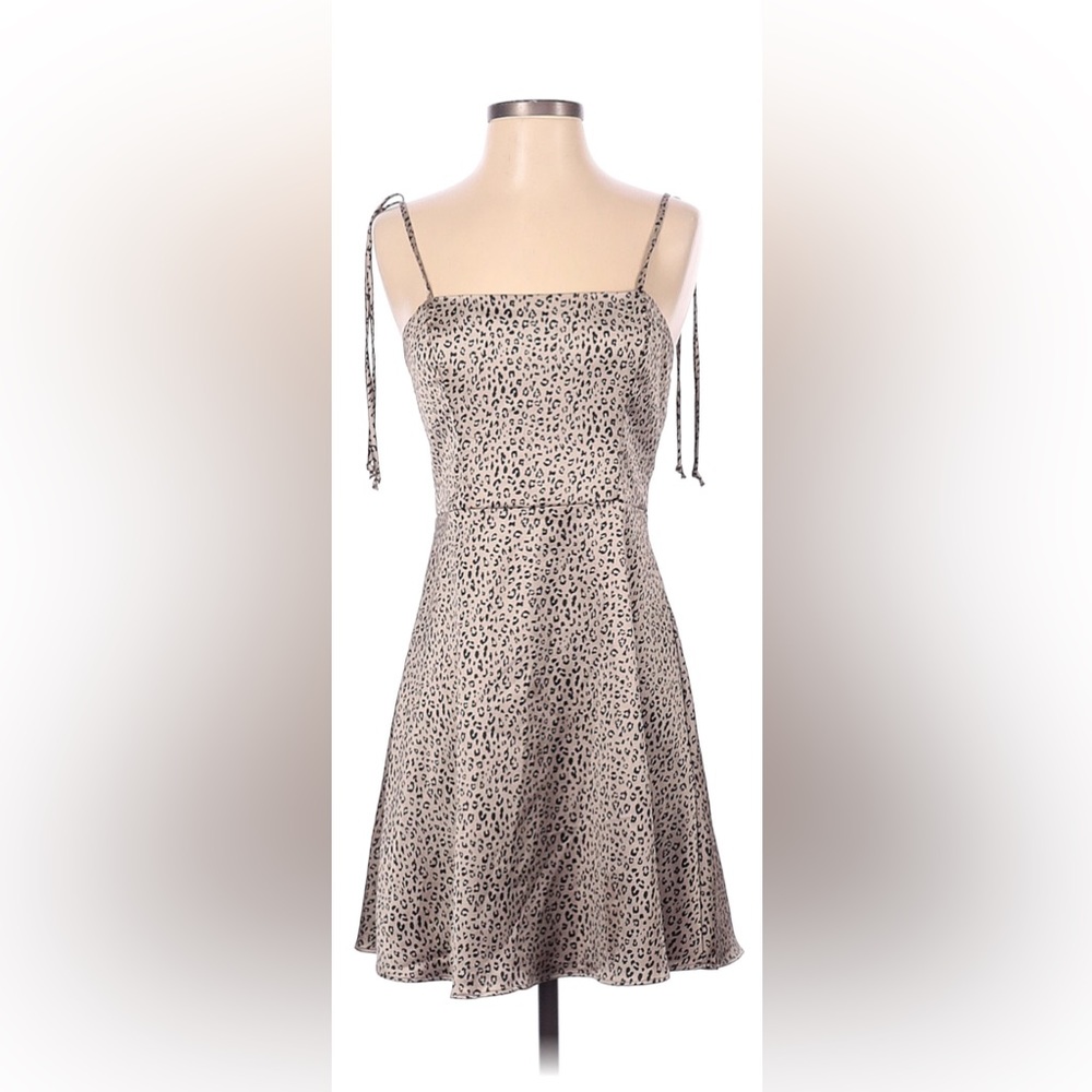 Mini Cheetah Print Dress, Size XS